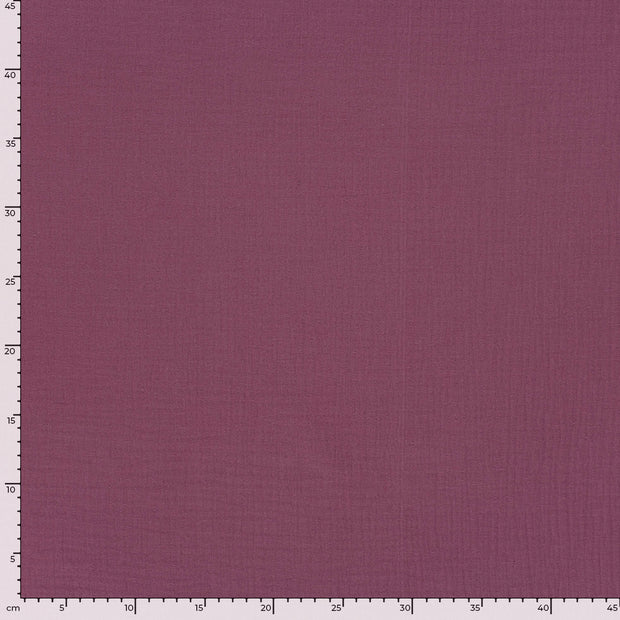 Muslin fabric Unicolour Wine red