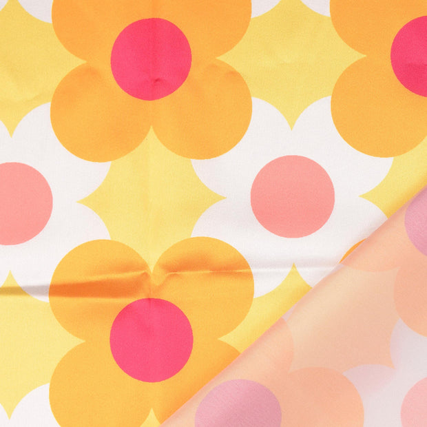 Satin fabric Flowers printed 