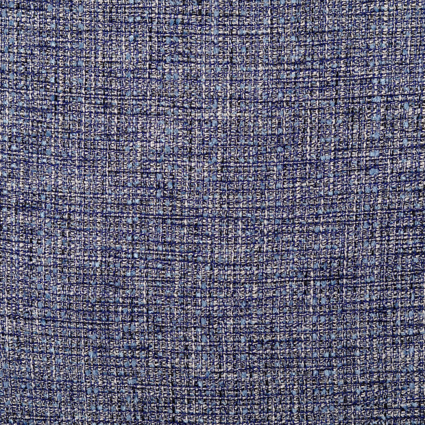 Bouclé tela Cuadros Azul marino