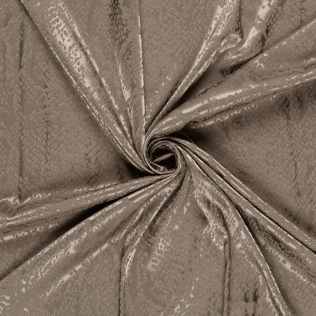 Satin Jacquard fabric Taupe Grey 
