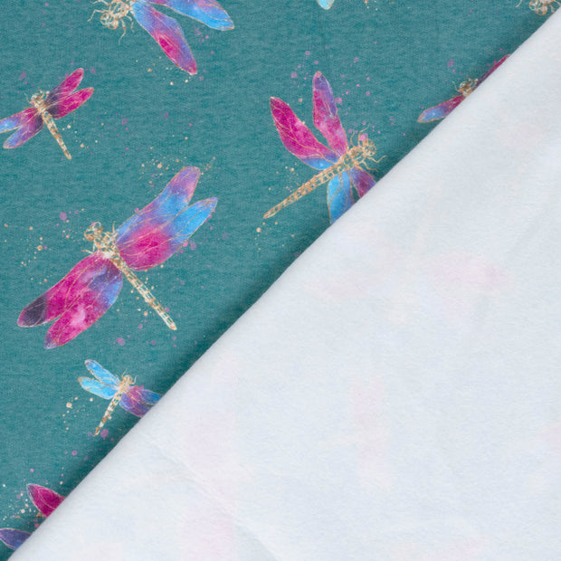 Jogging fabric Dragonflies digital printed 