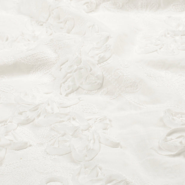  tissu fleurs Blanc