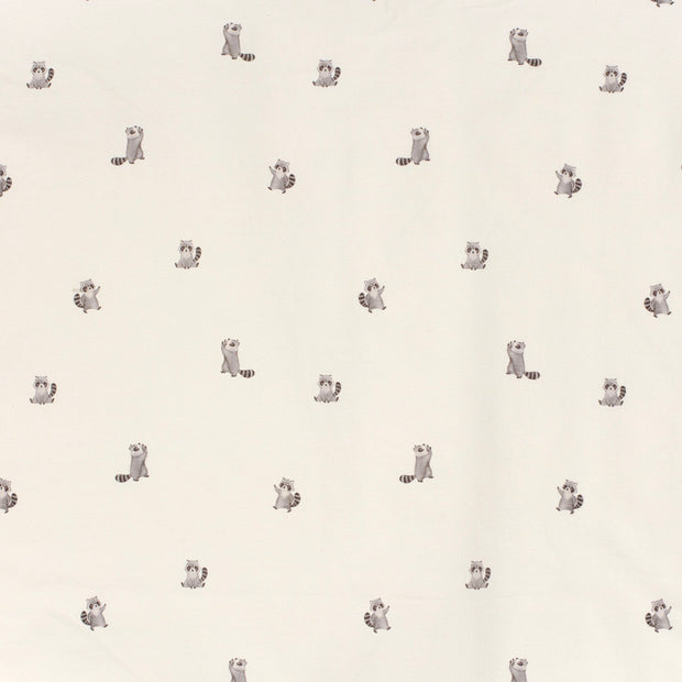Jersey de Coton GOTS tissu Blanc cassé mat 