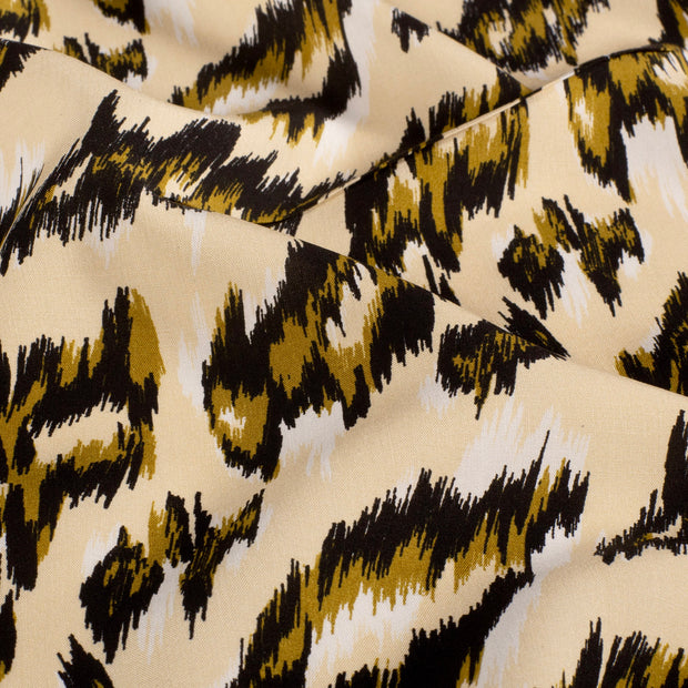 Viscosa Poplin tela Abstracto Camel