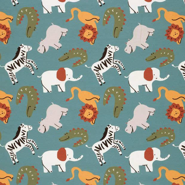 Cotton Poplin fabric Petrol matte 