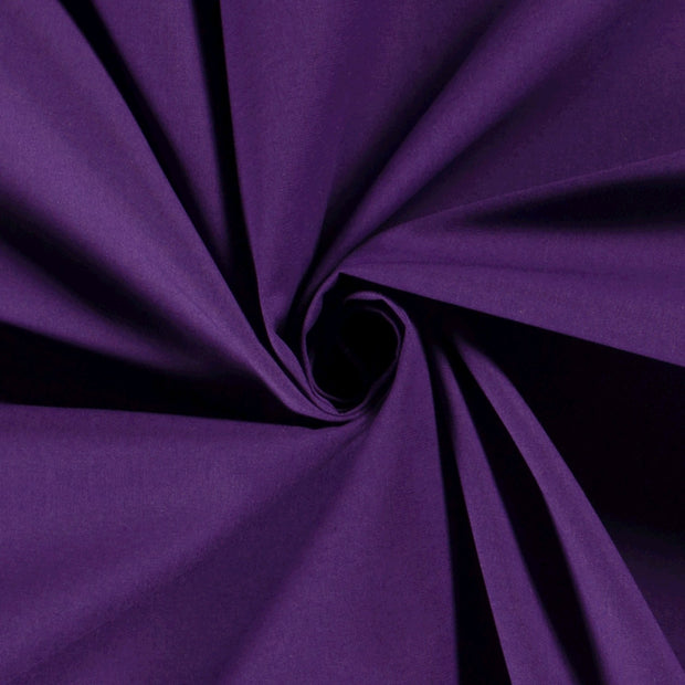 Cretonne fabric Unicolour Aubergine