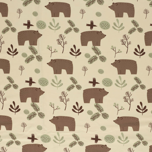 French Terry fabric Beige matte 