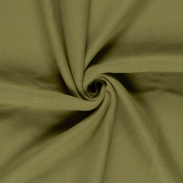 Cotton Fleece fabric Forest Green brushed 