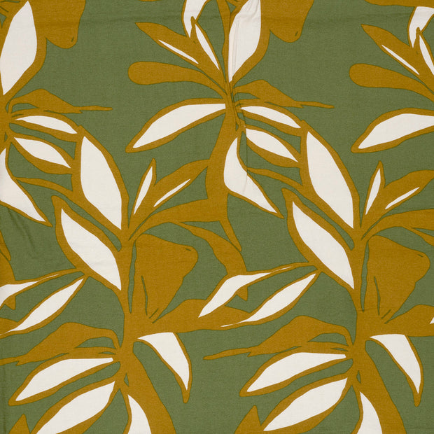 Viscose Nylon Crepe tela Verde caqui 