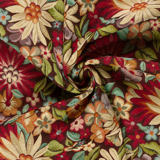 Gobelin stof Rood jacquard 