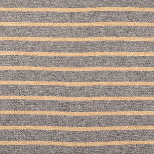 Heavy Knit fabric Stripes Grey