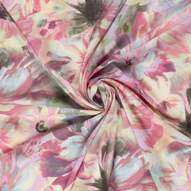  fabric Pink digital printed 