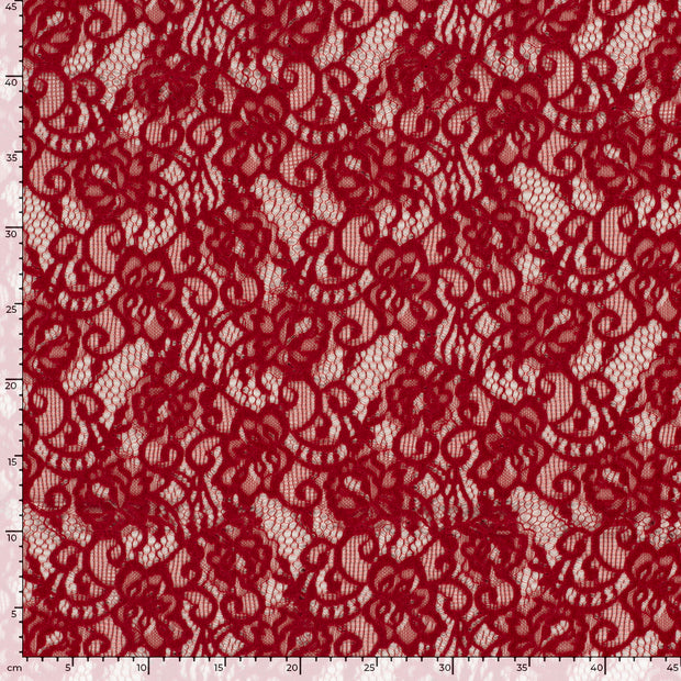 Chenille fabric Unicolour Dark Red