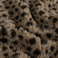 Sherpa Fleece Jacquard Panther Taupe Grau