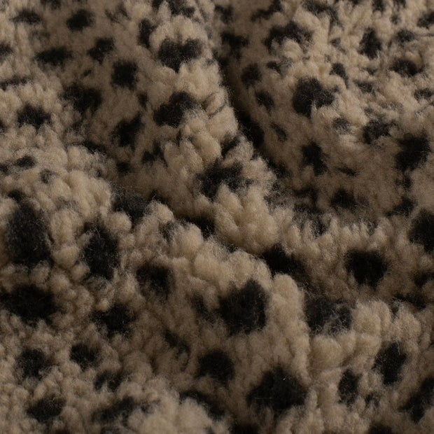 Sherpa Fleece fabrik Panther Taupe Grau