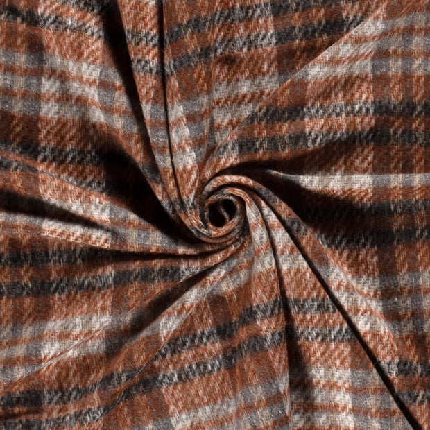 Jacquard tissu Brique brossé 