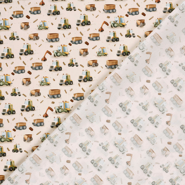 Cotton Poplin fabric Cars 