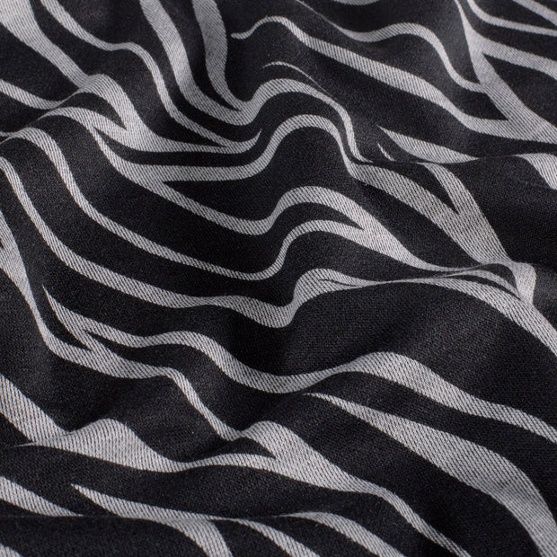 Poly Viscose Jersey fabric Abstract Black