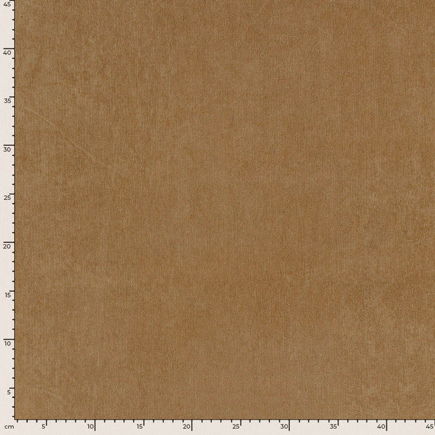 Babycord Stretch 21w fabric Unicolour Camel