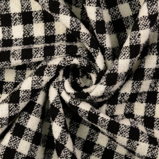 Wool Boucle fabric Black 