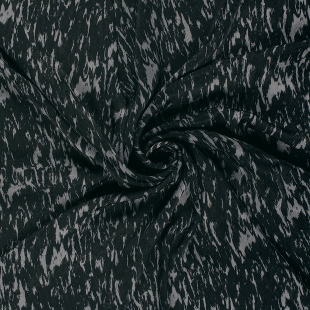 Satin Velvet fabrik Dunkelgrau bedruckt 