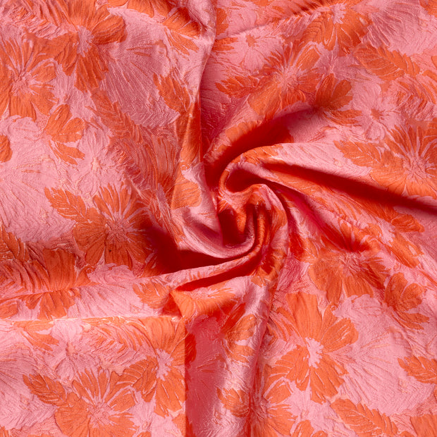 Jacquard fabric Coral yarn dyed 