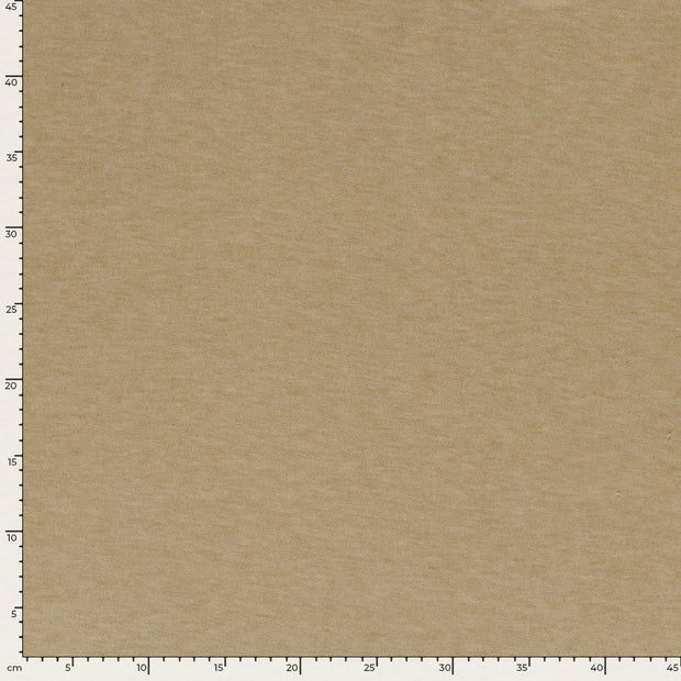 Poly Viscose Jersey fabric Melange Camel