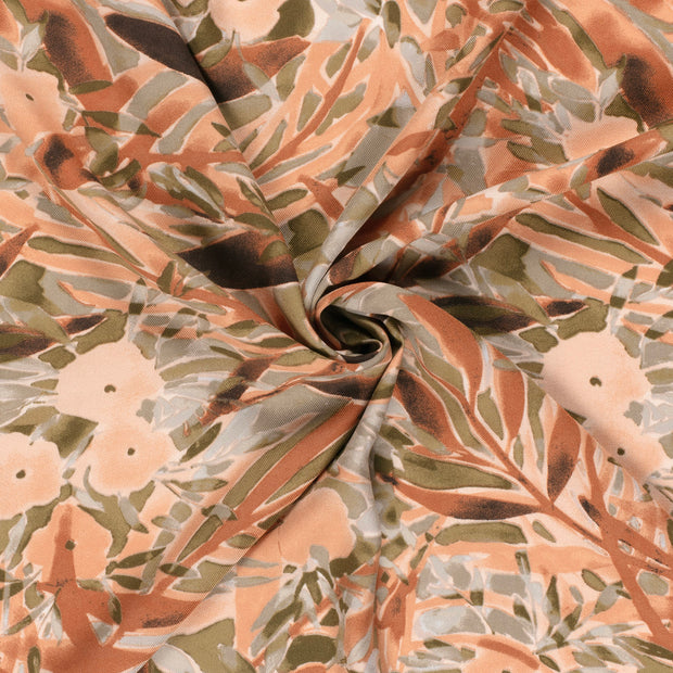 Viscosa Twill tela Ladrillo estampado 