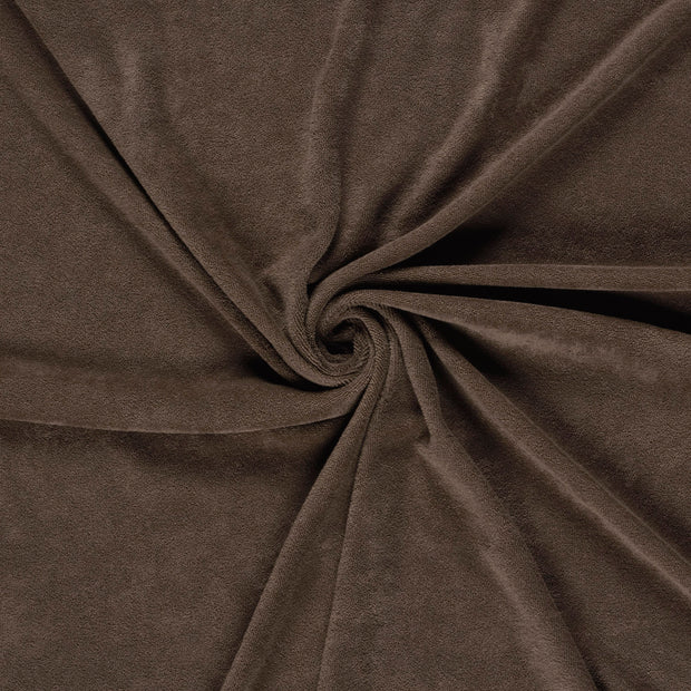 Stretch terry fabric Brown 