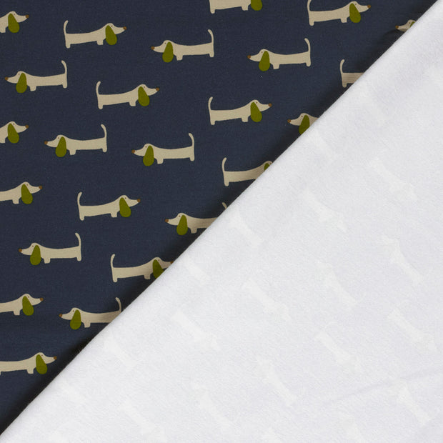 French Terry geraut fabrik Hunde bedruckt 