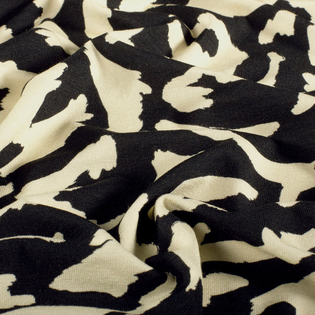 Viscose Vortex Jersey stof Abstract 