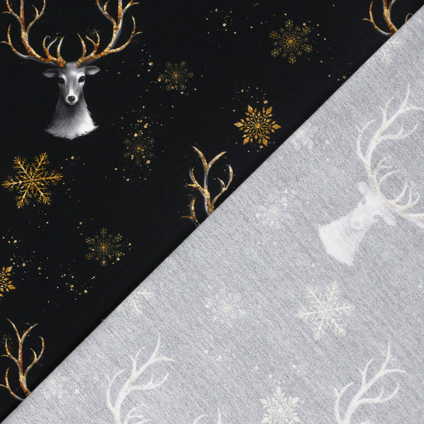French Terry fabric Deer digital printed 