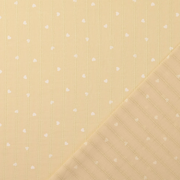 Voile fabric Yellow digital printed 