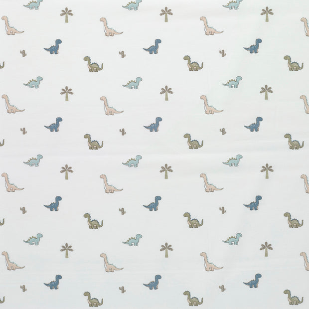 Jersey de Coton tissu Blanc cassé doux 