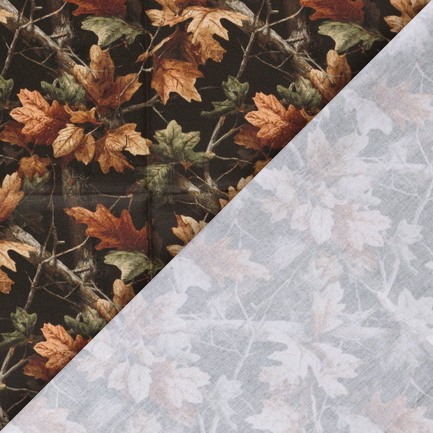 Panama fabric Leaves digital printed 