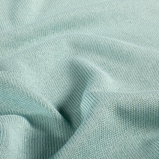 Heavy Knit tela Unicolor Azul Hielo