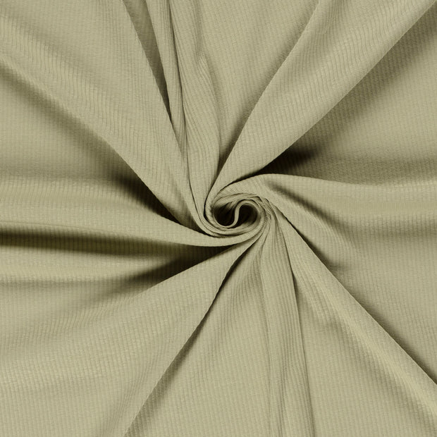 Rib Jersey tissu Vert Olive 