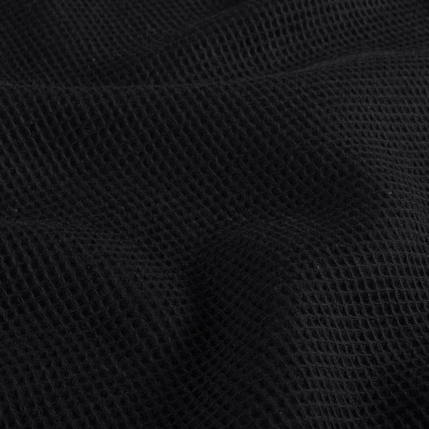 Piqué tipo gofre tela Unicolor Negro
