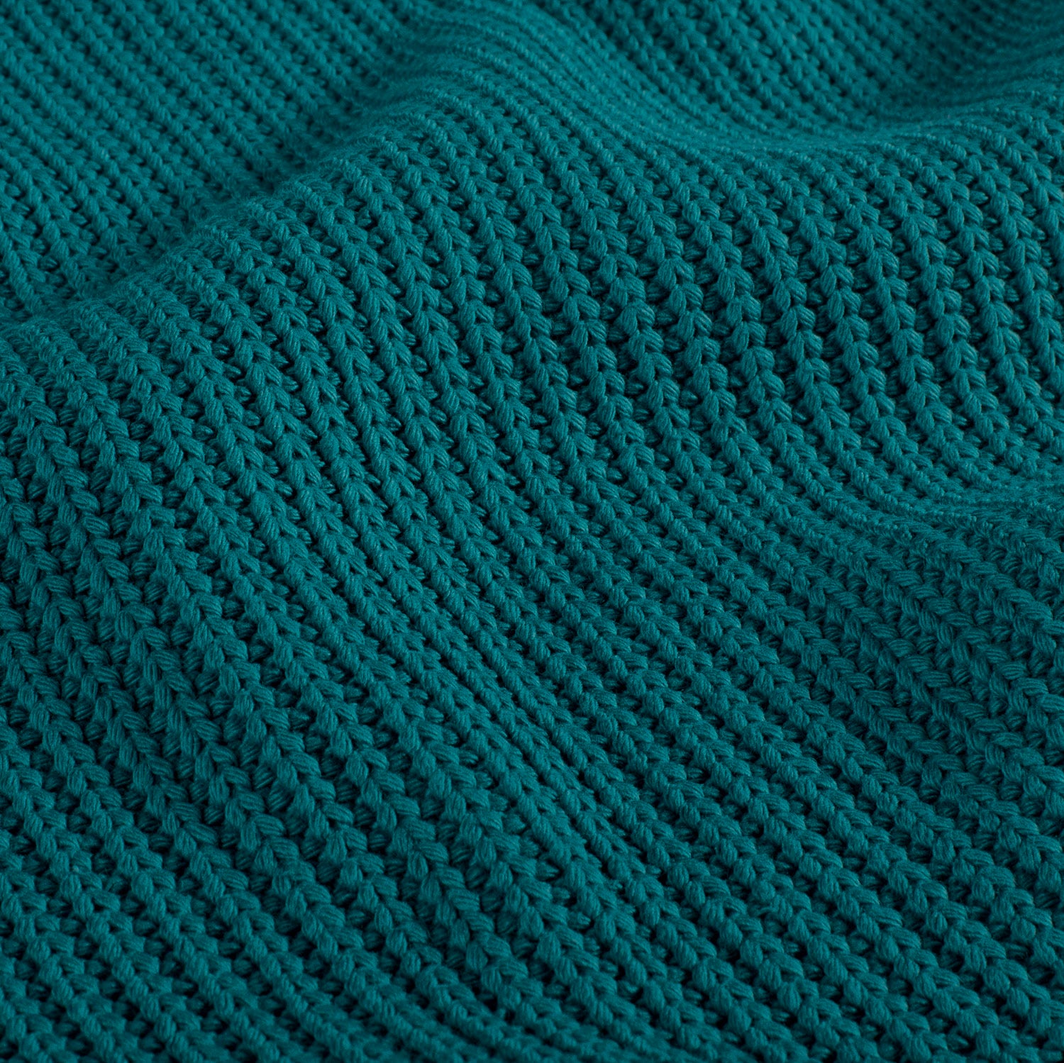 Heavy Knit fabric Cable Petrol | Wholesale fabrics | Nooteboom Textiles