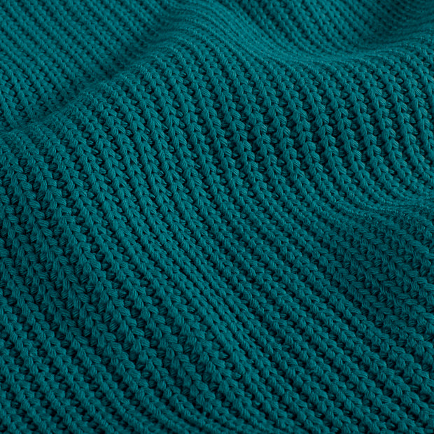 Heavy Knit fabric Cable Petrol