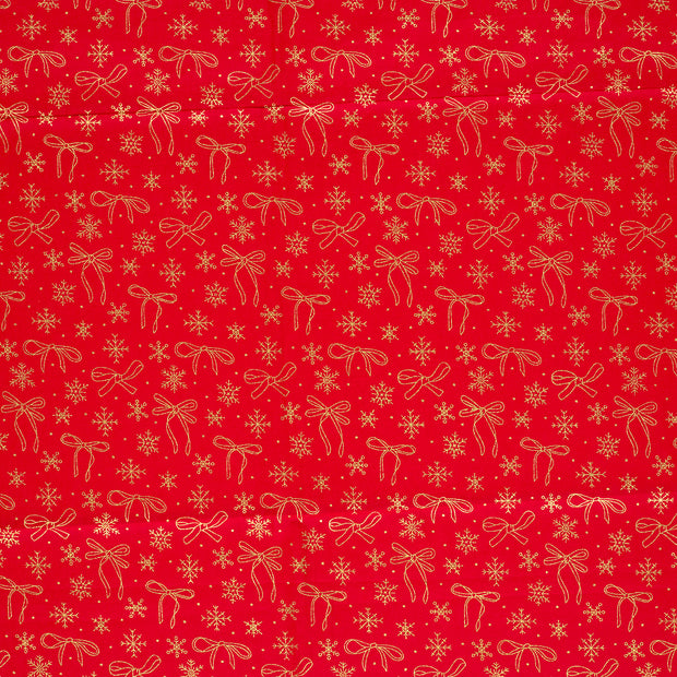 Algodón Popelina tela Rojo 