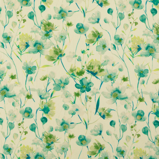 Feincord 21w fabrik Blumen Petrol