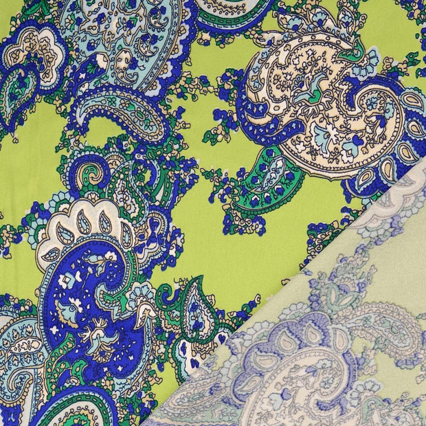 Satin fabrik Paisley bedruckt 
