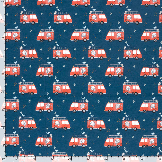 Jersey tissu Camions de pompiers 