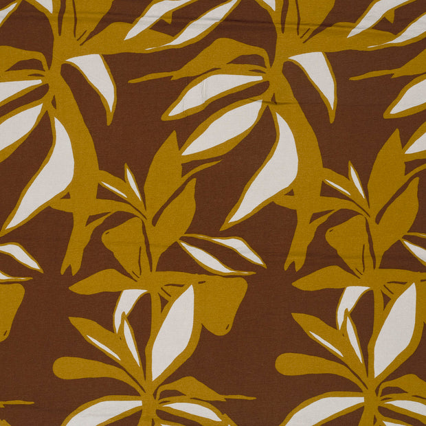 Viscose Nylon Crepe tela Marrón 