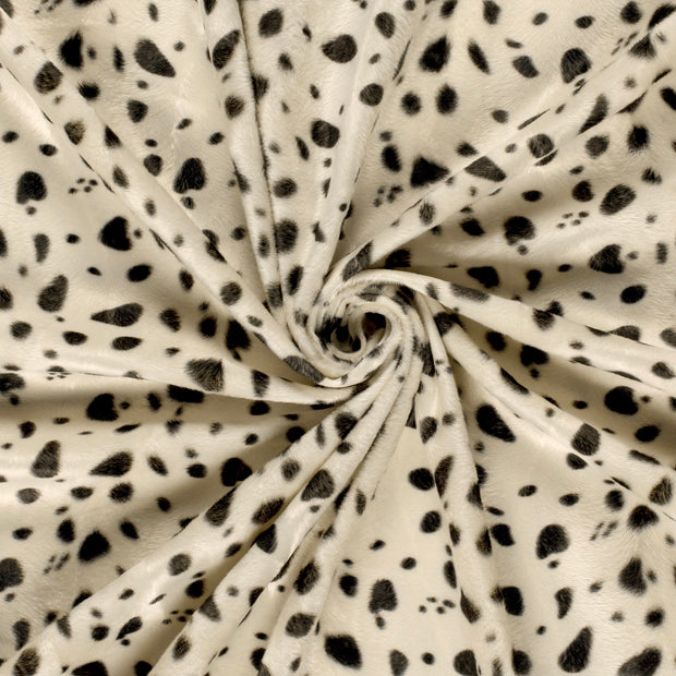 Velours fabric Off White printed 