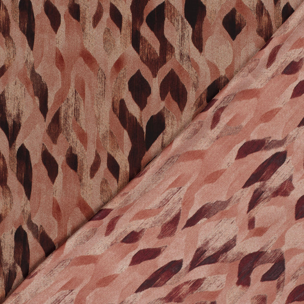 Satin Duchesse fabric Abstract printed 