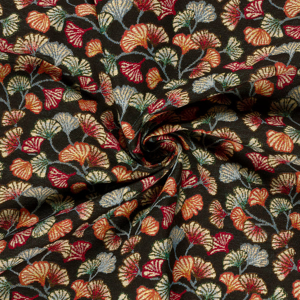 Gobelin stof Zwart jacquard 