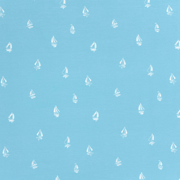 Algodón Jerséis tela Azul bebé suave 