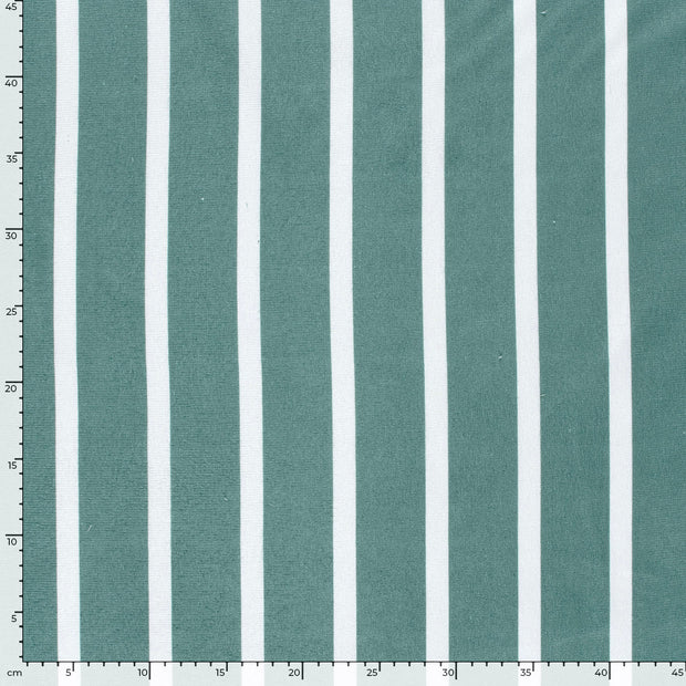Beach towel fabric Stripes Steel Blue